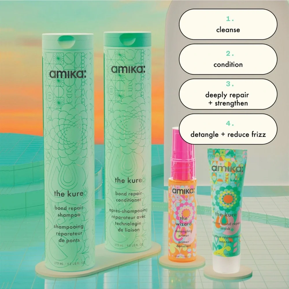 NIB Amika Super Strength Wash + Care Set